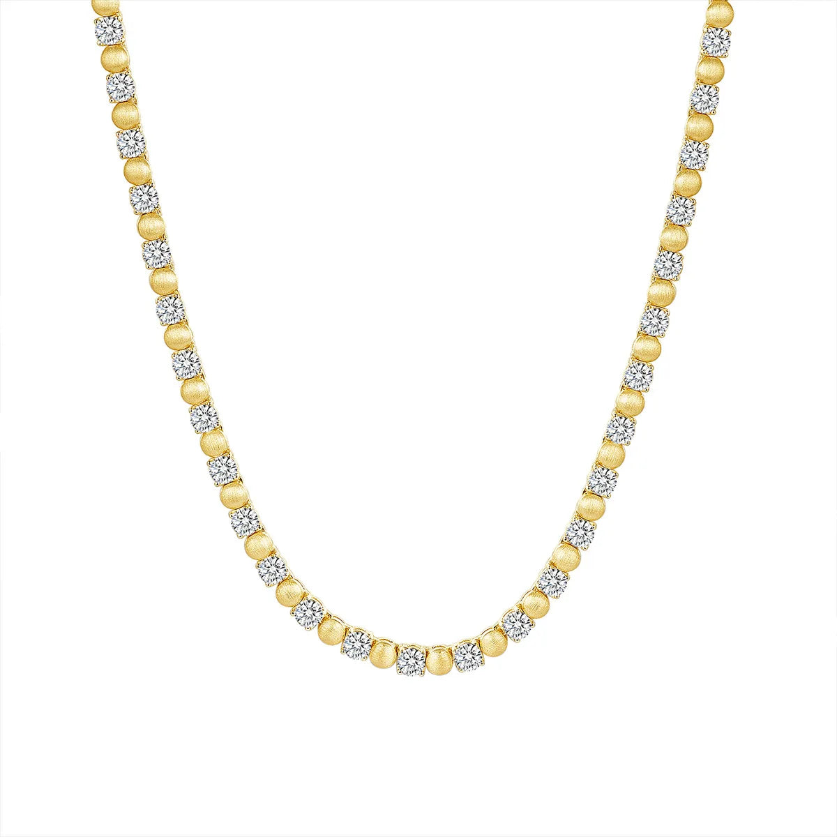 each 5mm Round Moissanite Necklace Bracelet Set for Women S925 Silver Plated 18K Gold Wedding Party Fine Jewelry Gift