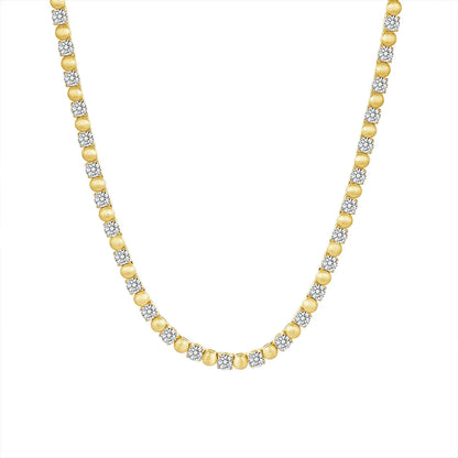 each 5mm Round Moissanite Necklace Bracelet Set for Women S925 Silver Plated 18K Gold Wedding Party Fine Jewelry Gift