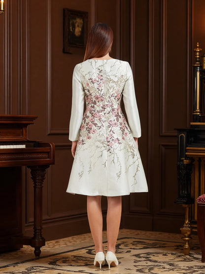 Fall/Winter New Style Retro Elegant Jacquard Dress - party dresses for women halloween dresses for women