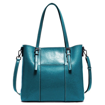 High Quality Women's Genuine Leather Tote Lady Luxury Designer Cowhide Shoulder Bag Large Capacity OL Handbag Shopper Bag