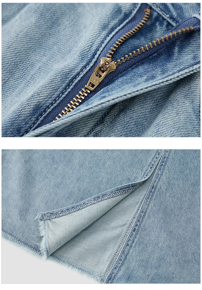 Women Denim Skirt Summer 2024 New Arrival With High Slit And Straight-Cut Design Skirts for Women