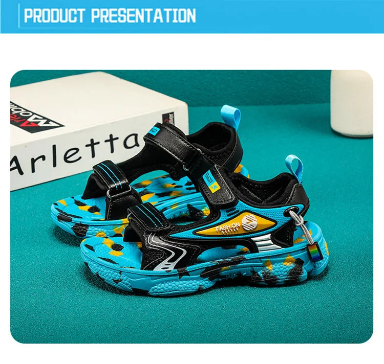 Summer Sandals for Boys Girls Non-Slip Outdoor Children Beach Shoes Lightweight Soft Sole Breathable Kids Walking Sandalias