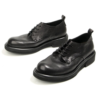 Soft Leather Mens Formal Shoes Luxury Quality Comfortable Brand Handmade Retro Genuine Leather Daily Wedding Social Shoes Male