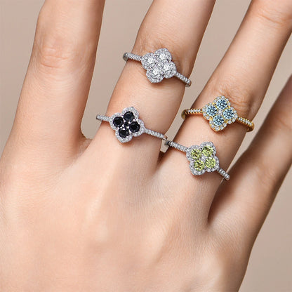 Classic Moissanite Rings for Women D Color VVS1 Real 925 Sterling Silver Engagement Wedding Party Exquisite FineJewelry