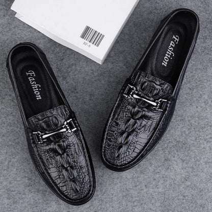 Genuine Leather Men Casual Shoes Luxury Brand New Mens Loafers Moccasins Breathable Slip on Black Driving Shoes Plus Size 37-45