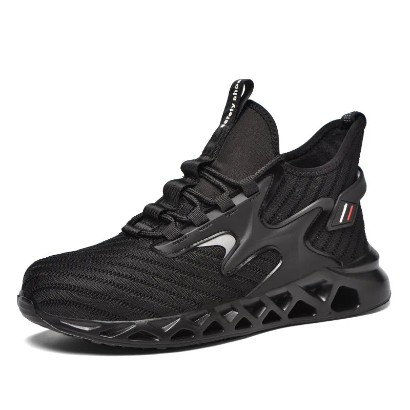 Breathable Men Work Safety Boots Steel Toe Safety Boots Anti-smash Anti-puncture Work Sneakers Indestructible Protective Boots