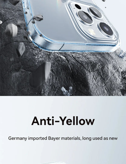 Magnetic Transparent Case For iPhone 15 14 13 Pro Max Case For Magsafe Wireless Charge Shockproof Cover Anti-fall