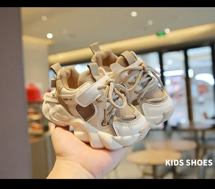 Fashion Children's Sports Shoes Student Mesh Breathable Running Shoes Kids Non-slip Basketball Shoes for Girls and Boys Outdoor