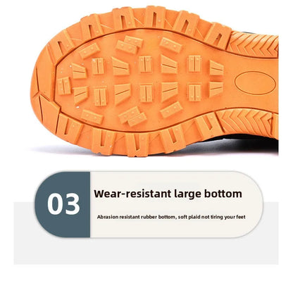 Durable Steel Toe Work Shoes Anti Smashing Piercing with WearResistant Rubber Soles Iron Shavings Resistance for Safety Workwear