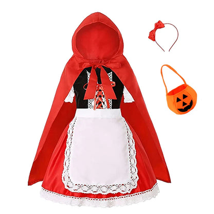Halloween Costume for Kids Girls Purple Bat Dress Halloween Fantasy Vampire Costume Witch Cosplay Clothes Carnival Party Gifts