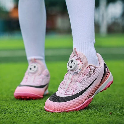 New Football Field Boots Boys Girls Indoor Society Football Shoes Futsal Non Slip Professional Fast Kids Soccer Cleats Sneaker