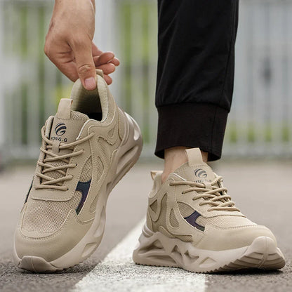Breathable Men Work Shoes Indestructible Safety Shoes Lightweight Protective Sneakers Safety Steel Toe Shoes Men Puncture-Proof