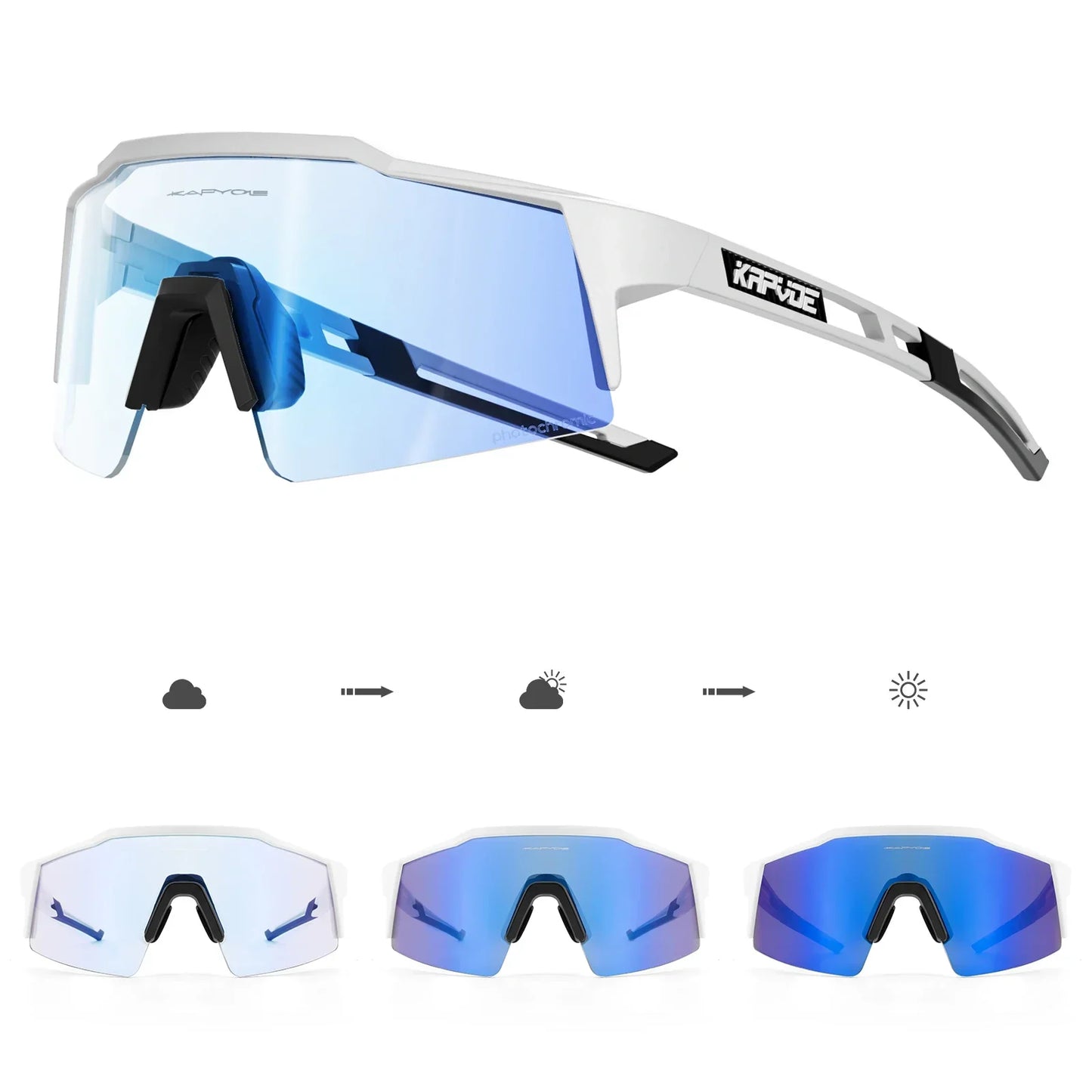 Photochromic Cycling Sunglasses for Men Women Bike Glasses Riding Driving UV400 Mountain Bicycle Goggles Eyewear Sports