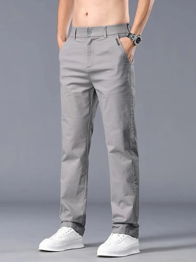 Brand Autumn New Stretch Men Casual Pants Straight Business Dress Formal Trousers Work Fashion Male Comfort Pants