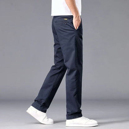 Brand Autumn New Stretch Men Casual Pants Straight Business Dress Formal Trousers Work Fashion Male Comfort Pants