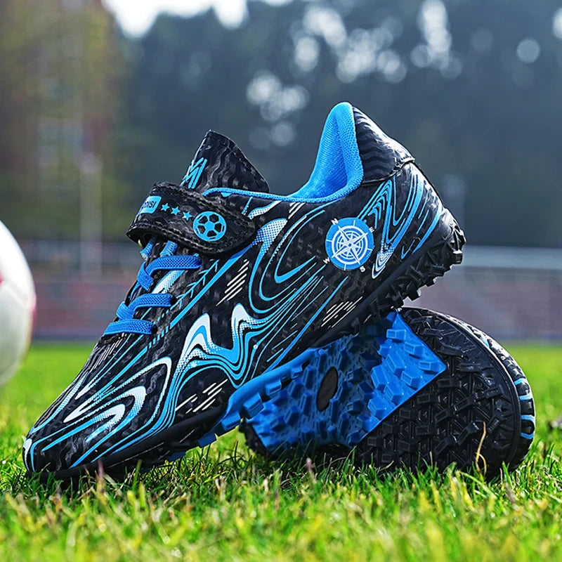 Kids Soccer Cleats Football Shoes Non Slip Breathable Lightweight Training Sneakers Boys Girls Children Football Match Boots