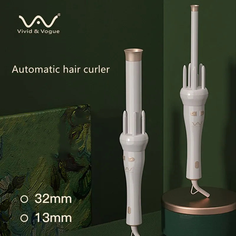 White Purple 2 Colors Replacement Professional Portable Auto Rotating Curling Iron 32mm 13mm Hair Iron (Genuine) US