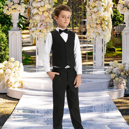 Boys Suit for Wedding Kid Birthday Outfit Toddler Church Formal Attire School Graduation Ceremony Dress Piano Performance Set