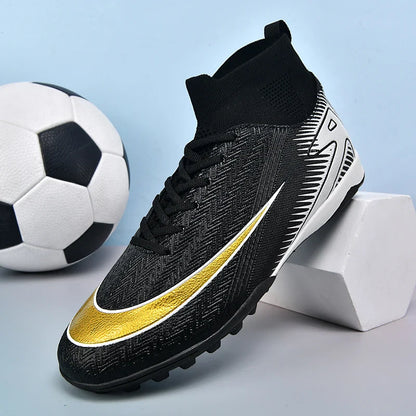 New Men Football Boots Kids Ankle Cleats Grass Soccer Shoes Futsal Indoor Sport Match Training TF/FG Hot-selling High-quality