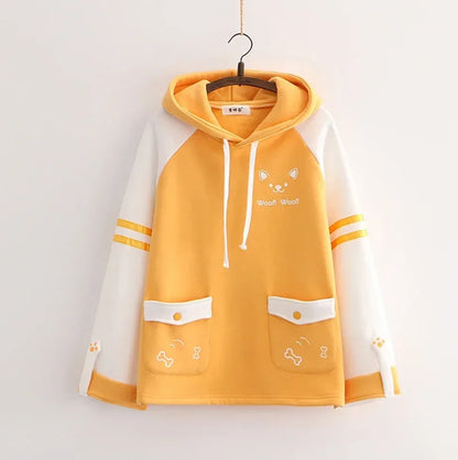 3XL Harajuku Aesthetic Bear Anime Hoodie Women Korean Kawaii Crewneck Long Sleeve Oversize Streetwear Kpop Y2K Winter Cloth Top