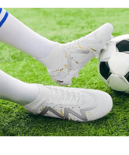 2025 Socks Style Kid Adult Sport Soccer Shoes Training Boys Football Boots Size 33-46 Sneakers AG Youth Soccer Shoes