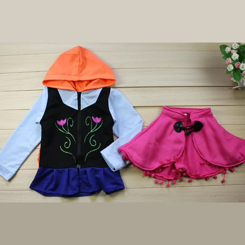 Jaquetas Infantis com Capuz Para Meninas Primavera Infantil Desenho Animado Branca de Neve Algodão Casacos Externos Roupas Casuais Infantis Roupa de Menina