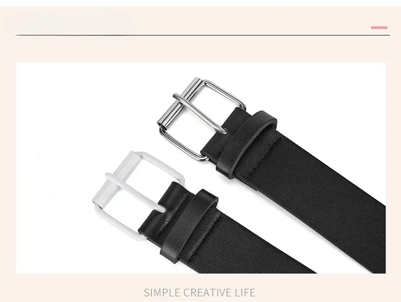 Width 3.8cm Hip-hop Punk Women's Belt Fashion Trend All-match Jeans Accessories Girdle Music Festival Y2k Girl Pu Waistband