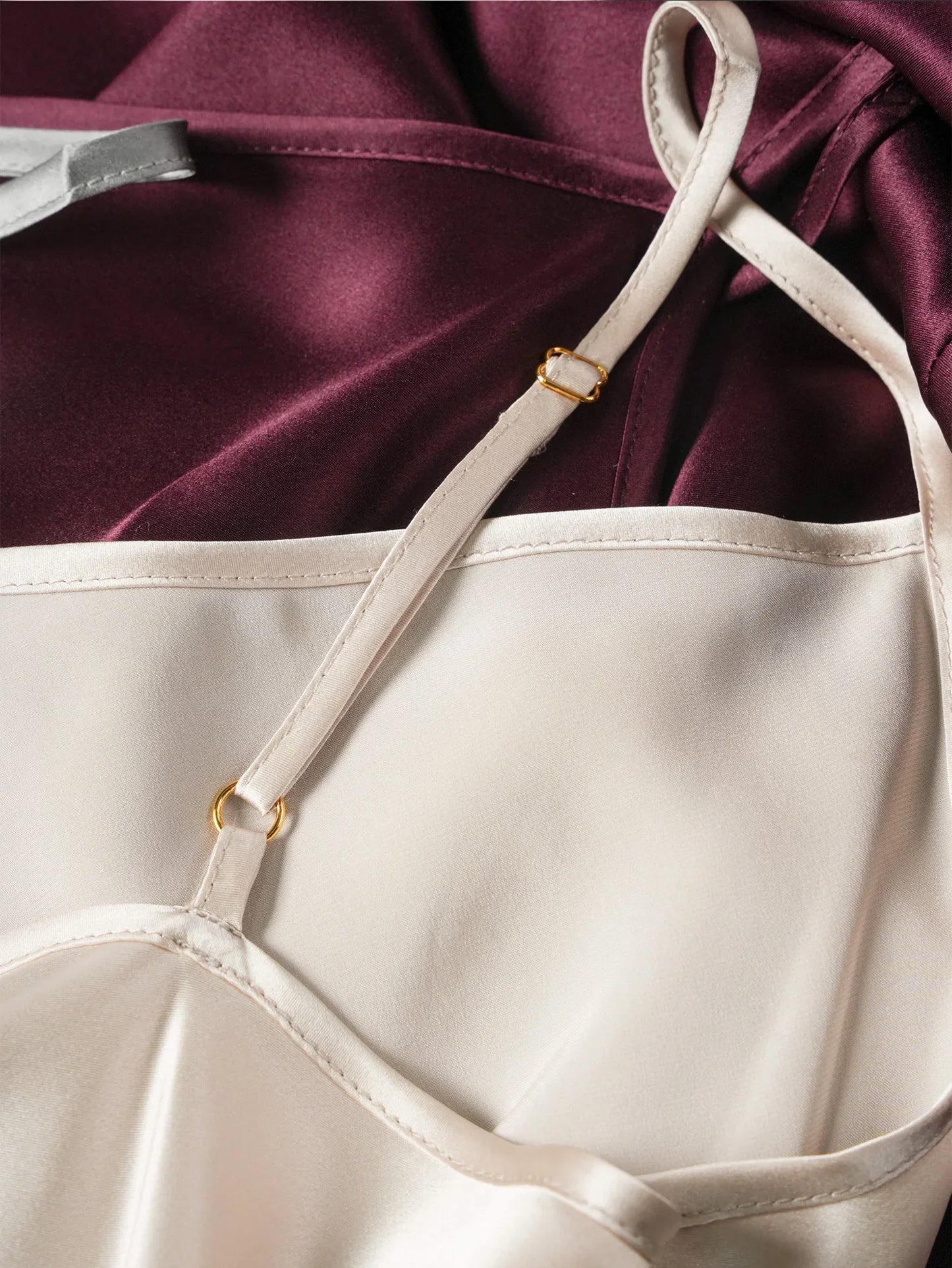 100% Natural Mulberry Silk Plain Satin French V-neck Diagonal Cut Women's Sexy Solid Suspender Dress