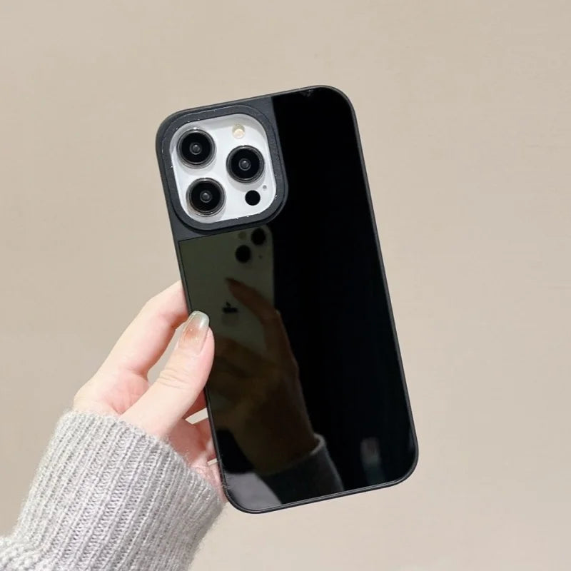 Luxury Makeup Mirror Phone Case For iPhone12 13 14 15 17Pro Max11 16Pro Max 17Pro iPhone Air 16Plus Hard Case MagSafe Compatible