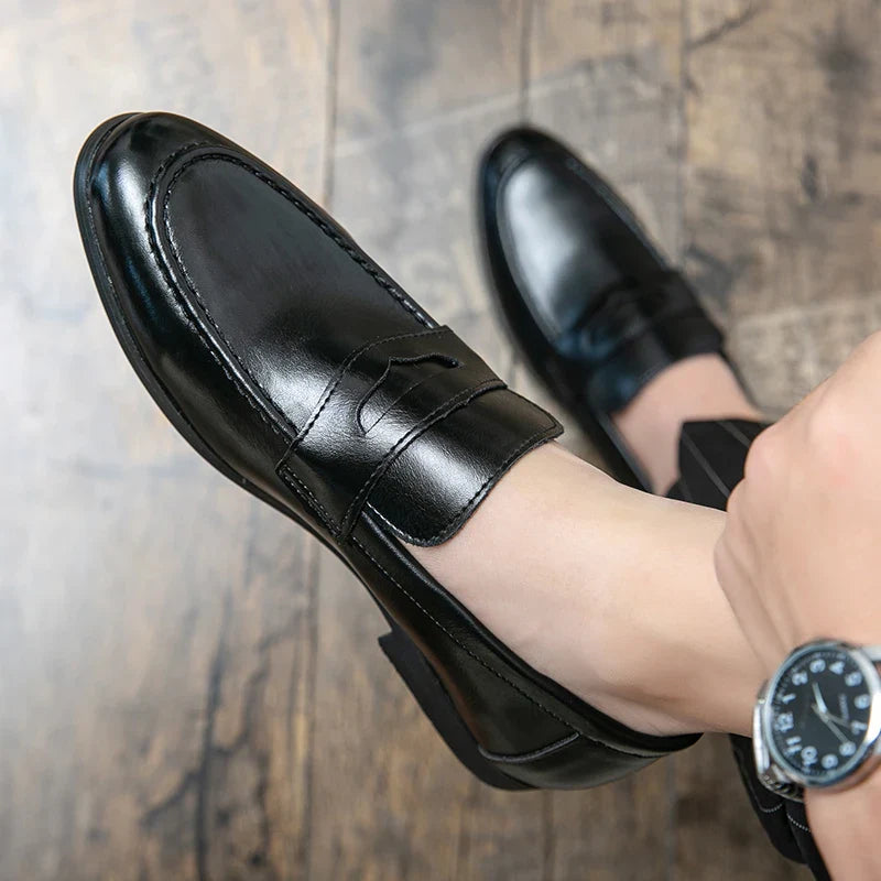 High Quality Social Leather Shoes For Men Classic Casual Business Shoes Men Trend Men's Dress Shoes Office Loafers Male