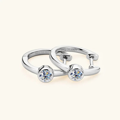 18k Gold 0.3ct 4mm Certified Moissanite Earrings for Women 100% 925 Silver Hoop Earring Wedding Party Jewelry Wholesale