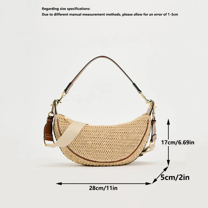 Summer新款女包女士肩斜挎包 Armpit Bag Straw Bag Seaside Beach Bag Woven Bag