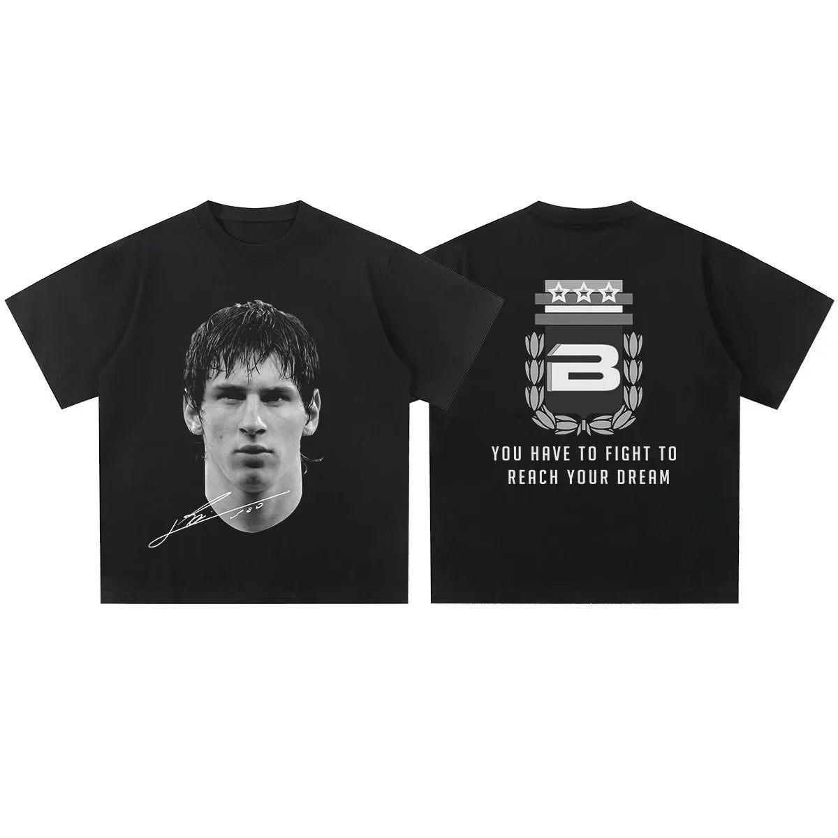 American Football Star Print Cotton Short-sleeved T-shirt Women Clothing Print Fashion Men Oversize Tee