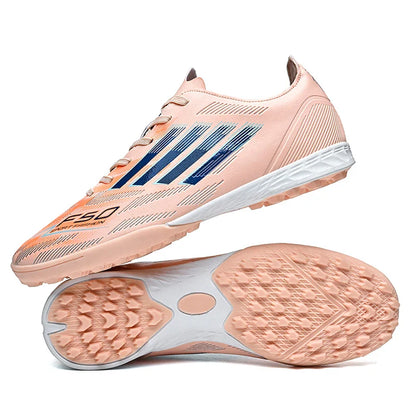 Soccer Cleats for Men Women Breathable Cushioned Insole Anti-Slip Football Shoes for AG/TF Outdoor Sports Boots