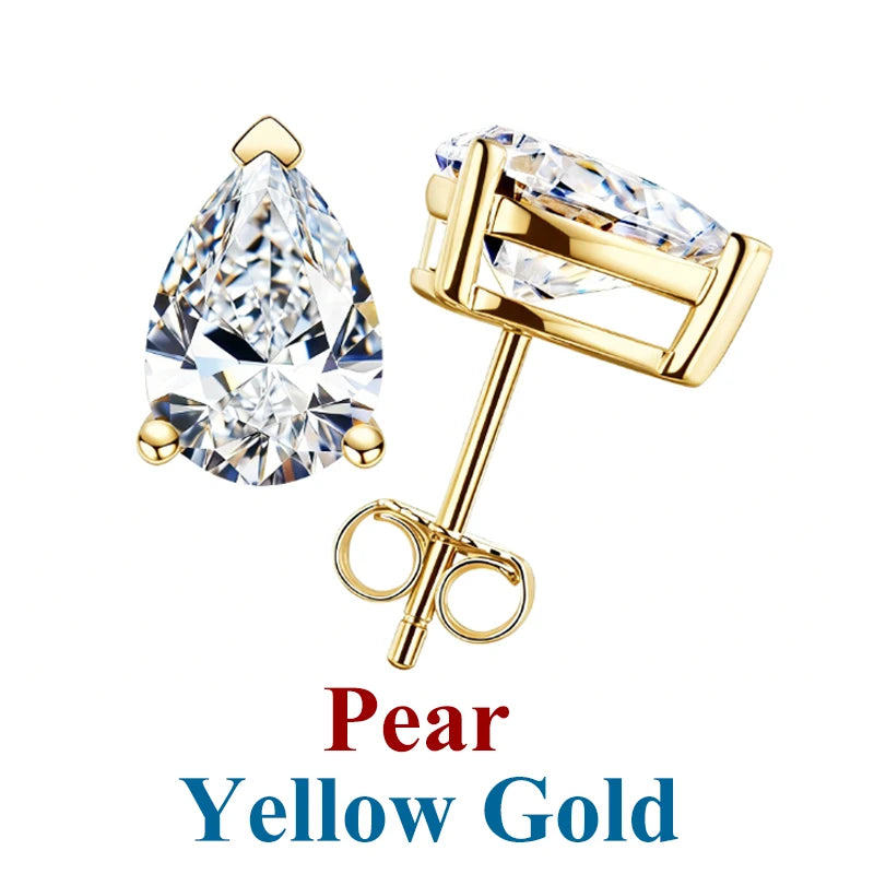 0.5-2ct Moissanite Diamond Stud Earrings for Women Original 925 Sterling Silver Lady's Moissanite Earring New 2026