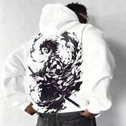 Demon Slayer Collaboration Pure Cotton Men's and Women's Hoodie for Spring and Summer  New Item Street Casual Loose Top