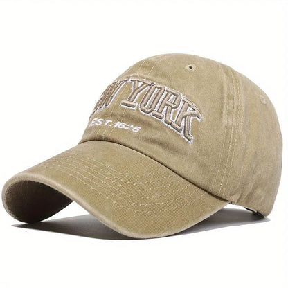 Fashion NEW YORK Embroidery Baseball Caps Outdoor Casual Adult Sun Hats Hip Hop Hat Sports Golf Caps Water Wash Snapback Hats