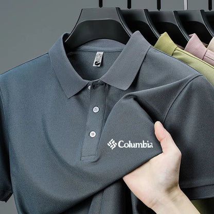 High End Brand New Men's Lapel Polo Shirt Summer Exquisite Letter Print Short Sleeve T-Shirt Business Leisure Fashion Men's Wear