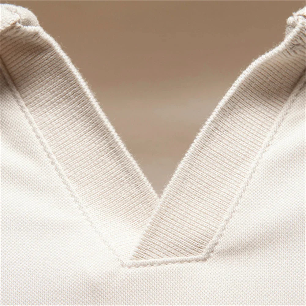 Men's Breathable Silky Polo Shirt Solid Color Soft Skin-Friendly Casual Cool Old Money Style Male Polo Shirts