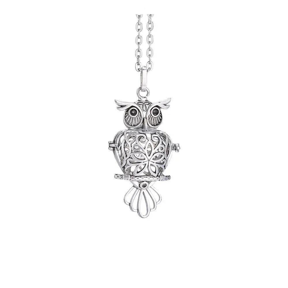 Music Chime Mexico Angel Ball Caller Locket Necklace Antique Vintage Pregnancy Essential Oil Diffuser Aromatherapy Necklace