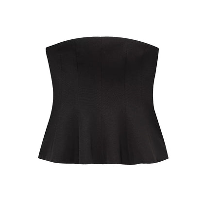 Off Shoulder Crop Top Woman Sexy Backless Corset Top Female White Pink Bustier Tops Woman 2025 Camisole Tube Tops Women