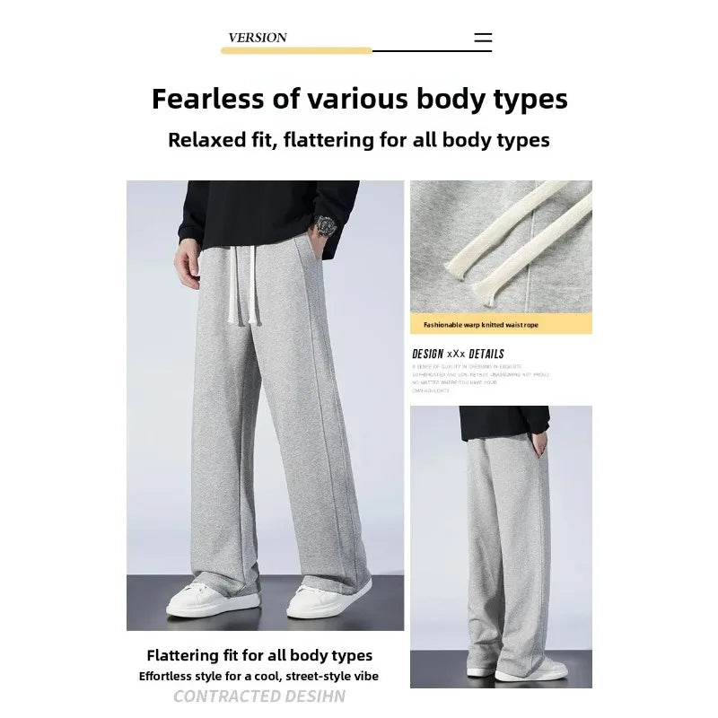 Men's Outdoor Running Fitness Sports Leisure Straight Leg Pants Are Comfortable Fashionable Versatile Suitable for All Seasons