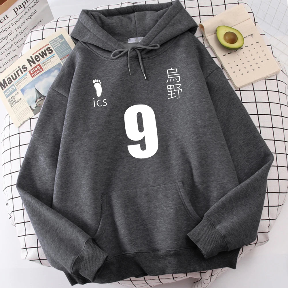 Haikyuu Anime Print Hooded Mens Autumn Casual Hoodies Loose Warm Hoodie Hip Hop High Quality Unisex Tracksuit