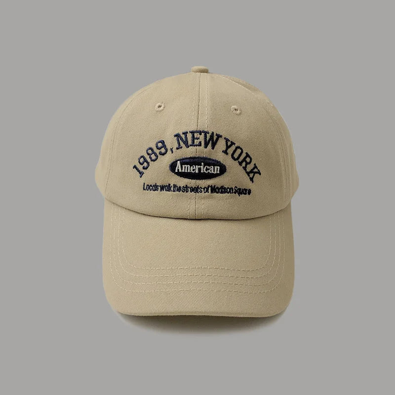 Retro Letter Embroidery Baseball Cap for Men and Women Curved Brim Hat Summer Outdoor Soft Top Caps Casual Snapback Sun Hats