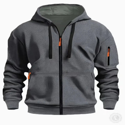 Casual top men's 2024 autumn and winter sportswear solid color men's top - fashionable sports solid color hoodie