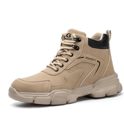 Rotating Button Style Protective Shoes Men Safety shoes Anti-Smash Puncture-Proof Indestructible Work Boots Steel Toe Men Shoes
