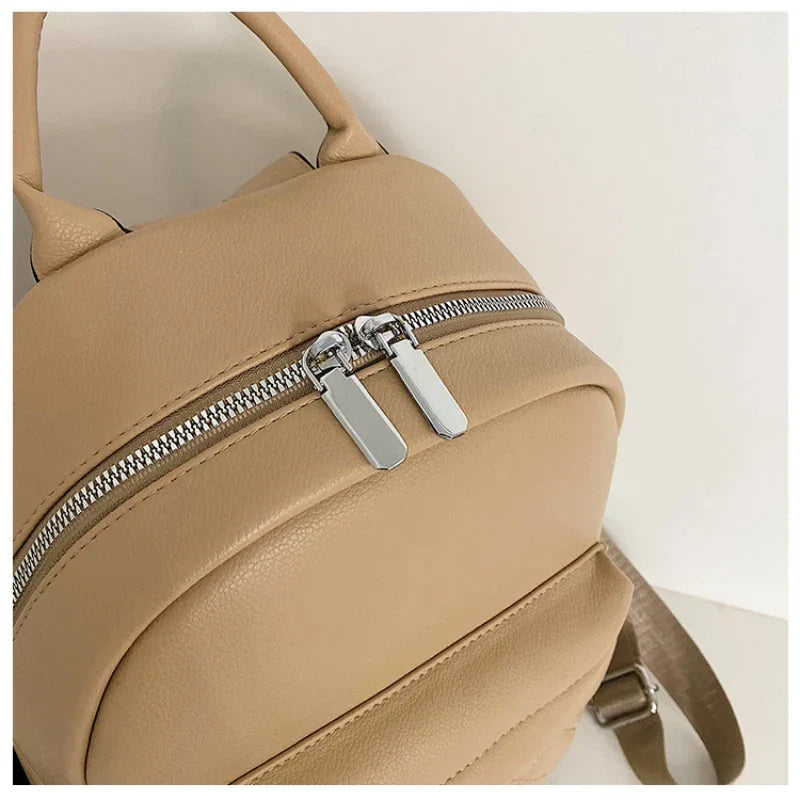 Embroidery Name Backpack Women's PU Bag Fashion Ladies Gift High Quality PU Backpack Personalized Girls Outdoor Small Backpack