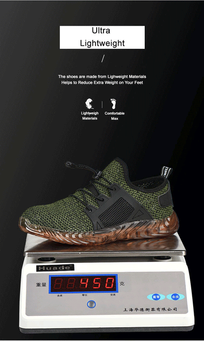Summer Mesh Work Sneakers Lightweight Steel Toe Work Boots Indestructible Safety Shoe Breathable Construction Work Boot Footwear
