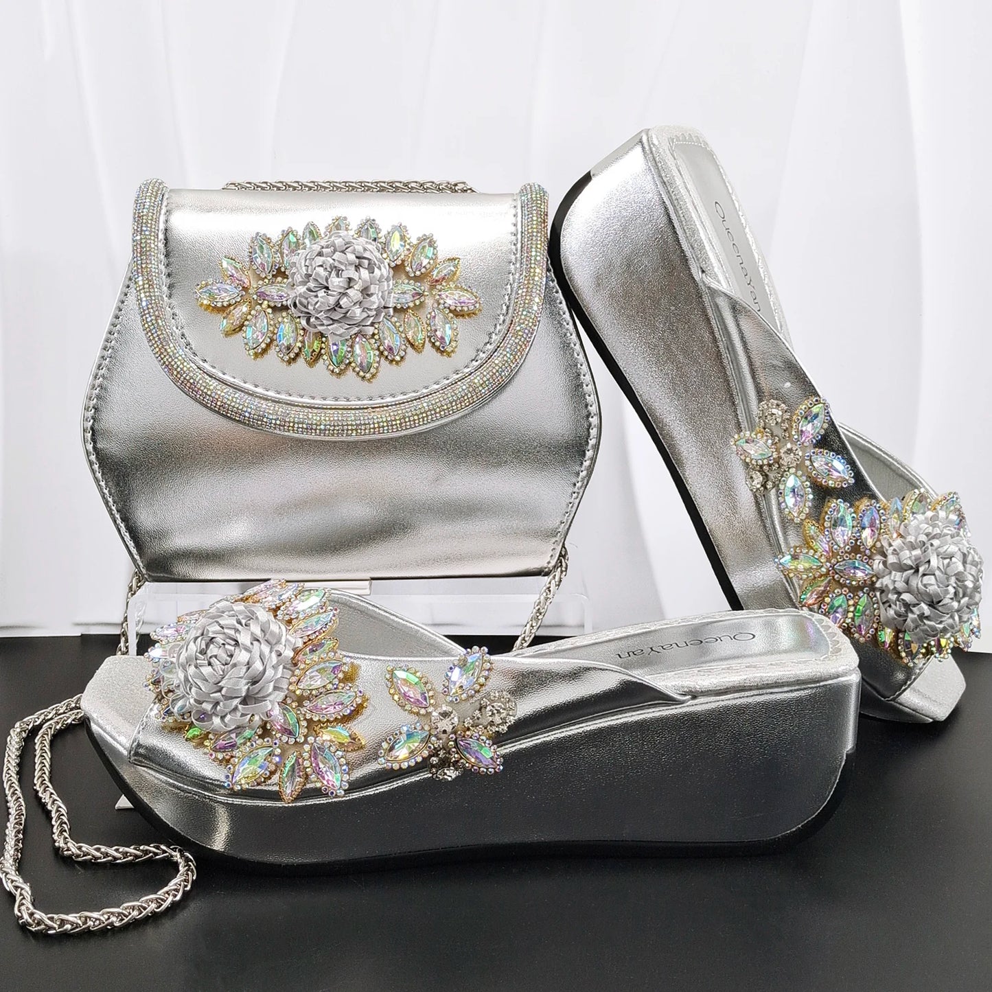 2026 Newest INS Style Wine Color Elegant Women Heels Nigeria Popular Designer African Ladies Shoes And Bag Set for Wedding