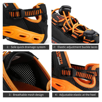 Summer Wading Hiking Shoes for Men Outdoor Man Sneakers Breathable Quick Drying Sports Trekking Beach Barefoot Mens Shoes
